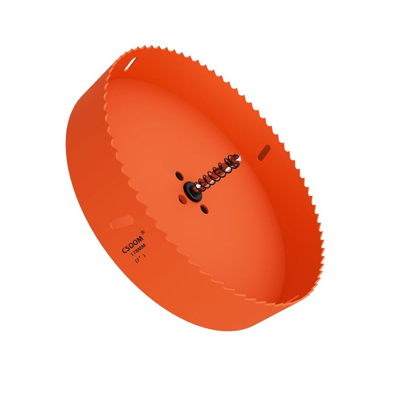 CSOOM 7" (178mm) Bi-Metal Hole Saw for Plastic, Wood, Plywood, Thin Steel and Thin Aluminum Sheets - Image 1